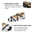 thumbnail image 5 of CHICVOMEY Ballet Flats for Women Multi-Buckle Comfortable Low Heel Round Toe Graceful Mary Jane Shoes Women for Daily Office Formal Party School, 5 of 9