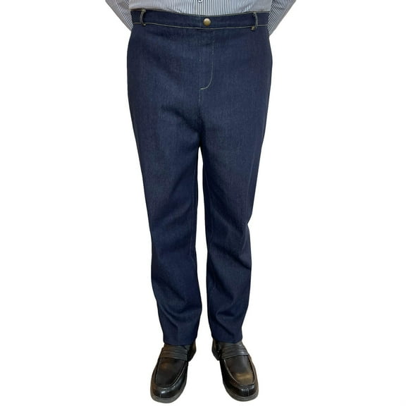 Ovidis 1-602-186-5 Back-Panel Adaptive Pants for Mens - Liam, Blue - Extra Large