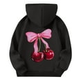 thumbnail image 5 of Spazoro Girls Hooded Sweatshirts, Printed Fashion Soft & Comfy Long Sleeve Fall Winter Tops for Girls Black Size 12 T, 5 of 5