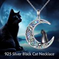 thumbnail image 6 of YAFEINI Black Cat Necklace 925 Sterling Silver Cat Necklace for Women Abalone Shell Halloween Cat Necklace Moon Cat Necklace Cat Jewelry for Women Mother Wife, 6 of 6