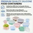 thumbnail image 5 of Culinary Cubed 1 Pack Silicone Food Storage Containers, 6-Piece Set with Lids - Stackable BPA Free Reusable Meal Prep Containers, Airtight, Freezer & Dishwasher Safe, Blue + Blue, 5 of 10