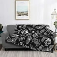 thumbnail image 2 of Naloa Skull bird bat spider Flannel Blankets - Thick and Warm Blanket for Winter, Soft Fuzzy Plush King Blanket for All Seasons50"x40", 2 of 6