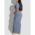 thumbnail image 2 of Half Sleeve V Neck Crop Top High Slit Skirt, 2 of 9