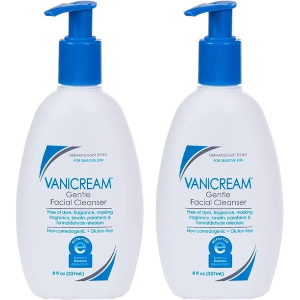 Limpiador facial Vanicream Gentle 240 ml (paquete de 2)
