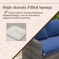 thumbnail image 3 of AECOJOY 7 Pieces Patio Furniture Set Outdoor Sectional Sofa Rattan Conversation Set Navy Blue with Cover, 3 of 5