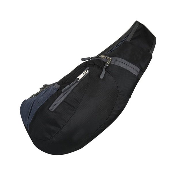 Sonducket plegable de gran capacidad para todo tipo de equipo, correa ajustable, malla de aplicación amplia, senderismo, ciclismo, acampada sin Bolsas de mensajero y de hombro Negro