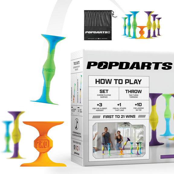 Popdarts Bleen & Yurple Pro Pack – Suction Cup Dart Game for Indoor/Outdoor Play