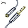 thumbnail image 1 of Braveheart Essager Phone Earphone Extender Cable 3.5mm Extension Cord Headphone Headset Braided Audio Cable, 2 Meter, 1 of 9