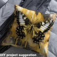 thumbnail image 3 of Butterfly Fabric By The Yard,Oil Painting Art Adults Upholstery Fabric,Insects Animals Craft Patchwork Indoor Outdoor Fabric,Ombre Tie Dye Decorative Fabric,Gold Black,2 Yards, 3 of 5