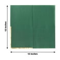 thumbnail image 3 of Efavormart 50 Pack | 2 Ply Soft Hunter Emerald Green With Gold Foil Edge Party Paper Napkins, Dinner Cocktail Beverage Napkins, 3 of 5