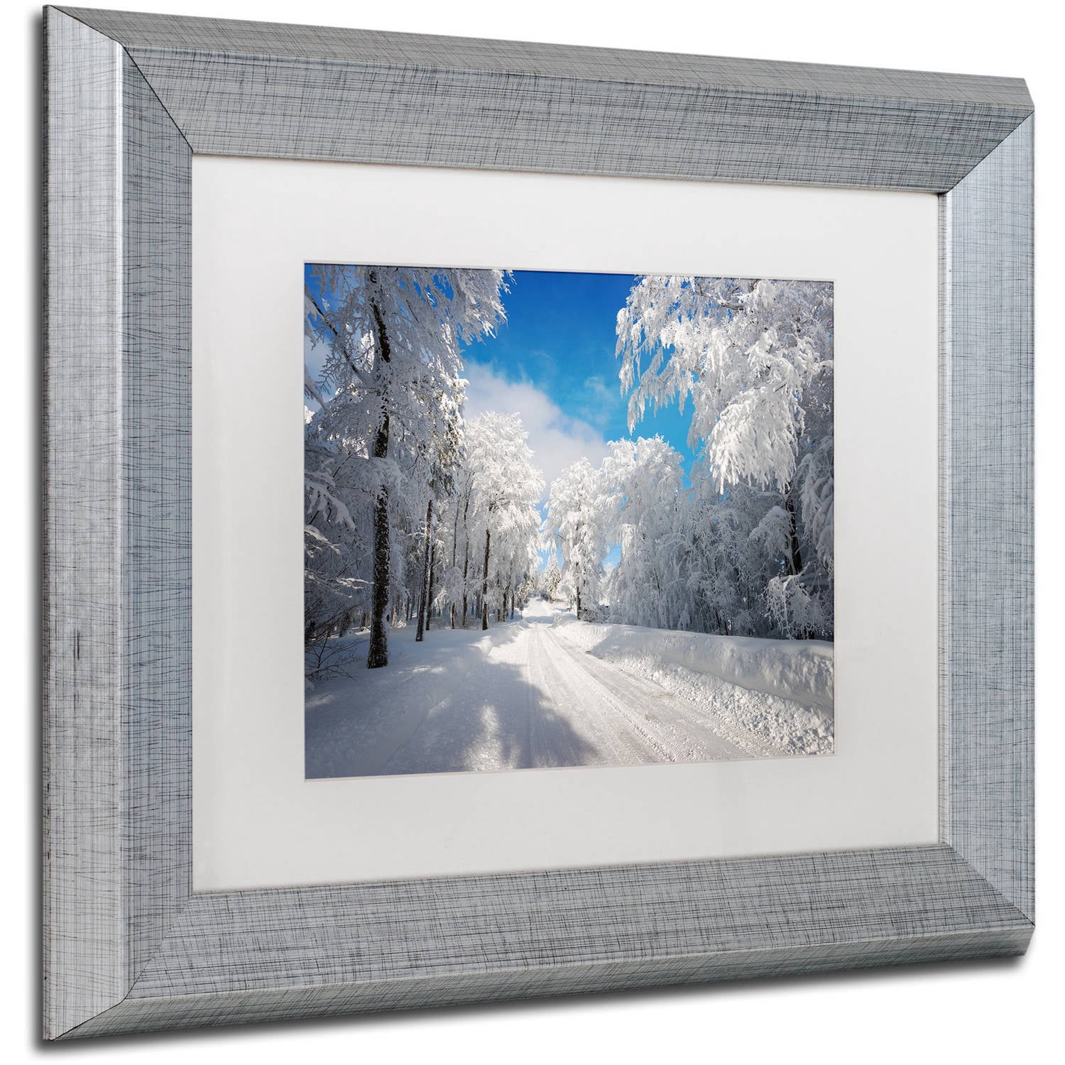 Trademark Fine Art "Going Nowhere" Canvas Art by Philippe Sainte-Laudy, White Matte, Silver Frame