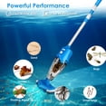 thumbnail image 2 of TeqHome Cordless Handheld Pool Vacuum with Telescopic Pole 21 GPM Powerful Suction 90 Min Runtime 1.8L Debris Chamber IPX8 Waterproof for Above Ground Pool and Inground Pool Blue, 2 of 11