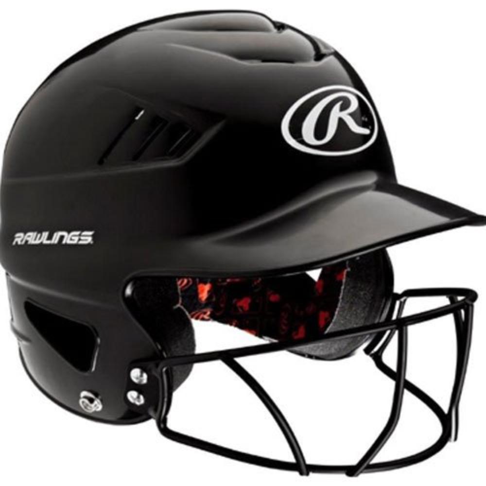 Coolflo NOCSAE Molded Batting Helmet with Face Guard, Black, One Size