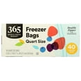 thumbnail image 3 of 365 Everyday Value, Double Zipper Freezer Bags, Quart Size, 40 ct, 3 of 5