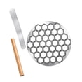 thumbnail image 3 of Dumpling Maker Set Molde para Dumplings Herramienta Profesional con 37 Huecos Incluye Rodillo y Cuchara Fabricado en Aleación de Aluminio Adecuado para Uso Doméstico y Celebraciones, 3 of 9