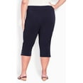 thumbnail image 2 of Avenue Women's Plus Size Gracie Eyelet High Rise Capri Pants, 2 of 4