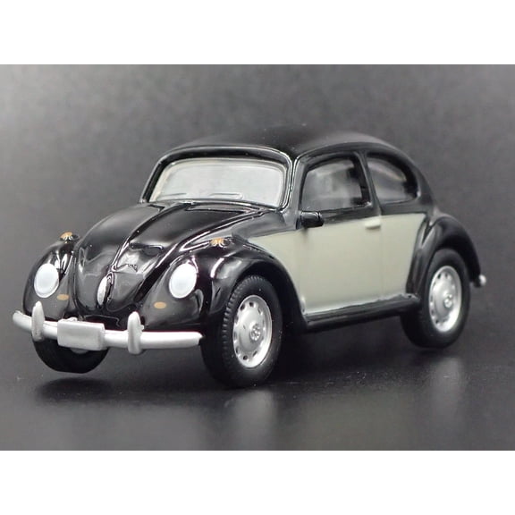 Open Box 1960-1967 VW VOLKSWAGEN BEETLE BUG BLACK 1:64 SCALE DIORAMA DIECAST MODEL CAR