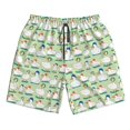 thumbnail image 2 of Honeii's Duck Print Men's Casual Shorts with Drawstring，Swim Trunks Quick Dry Beach Shorts, 2 of 5