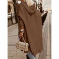 thumbnail image 3 of Women's Hooded Long Knit Cardigan Open Front Loose Sweater Coat with Pockets, 3 of 5