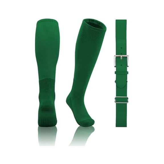 Eryueer 2T/3T/4T/5T Toddler Baseball Socks And Belt Youth Softball Tee Ball Combo Set for Boy Girl (1 Pairs of Socks & 1 Belt)
