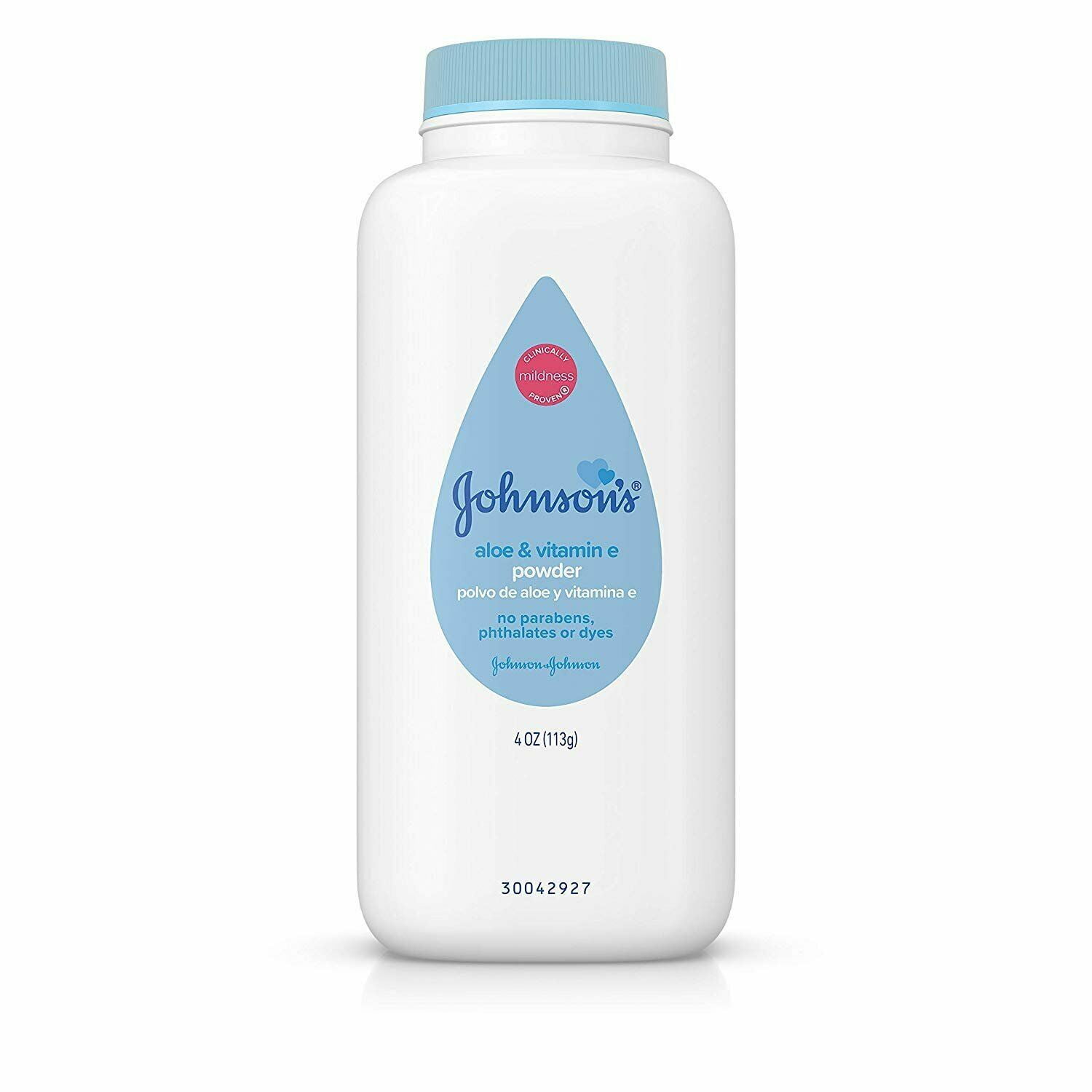 Johnson's Baby Powder Soft Skin Soothing Aloe & Vitamin E, 4oz, 5-Pack
