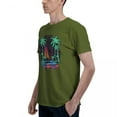 thumbnail image 5 of ALLNOB Men's Short Sleeve Standard T-Shirt 150g - Car Design Moss Green, 5 of 8