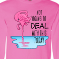 thumbnail image 4 of Inktastic Not Going to Deal with This Today Sleeping Flamingo Long Sleeve T-Shirt, 4 of 5