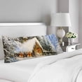 thumbnail image 2 of BSDHOME Winter Landscape Snow House White Tree Body Pillow Covers Case Protector 20x60 inch, 2 of 2