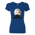 thumbnail image 2 of Wild Bobby, Hip Marilyn Monroe Portrait Classic Beauty Pose, Famous People, Women Slim Fit Junior Tee, Royal, XX-Large, 2 of 4