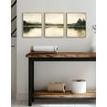thumbnail image 4 of SHENIFY Watercolor Abstract Mountain Lake Wall Art Brown Landscape Nature Wilderness Decor Artwork Prints Rustic Living Room Office 11x14in3pcs Natural Framed, 4 of 7