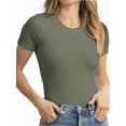 thumbnail image 2 of Short Sleeve Shirts for Women Basic Women' T-Shirts Trendy Stretchy Lightweight Summer Casual Tops, 2 of 6