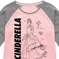 thumbnail image 3 of Disney Princess - Cinderella Sketch - Toddler & Youth Girls Raglan Graphic T-Shirt, 3 of 4
