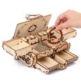 thumbnail image 2 of Wooden Puzzle Kit DIY Hollow Treasure Box Wooden Model Building Kit Jewelry Box, 2 of 10