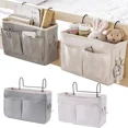 thumbnail image 2 of Organizadores colgantes portátiles esenciales para el cuidado del bebé Almacenamiento para cuna Organizador de cuna para bebé Bolsa de pañales Accesorios de cama para bebé de lino, 2 of 5