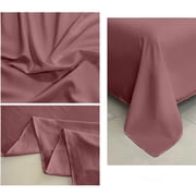 PONPRNGY Solid Color Cotton Flat Sheet Only Queen Size, Soft Washed Cotton, Cooling Breathable Bed Sheet 1pc