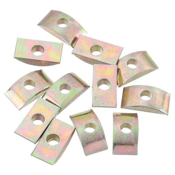 12pcs M6 Half Moon Nuts Washers, Iron Solid Half Moon Washer, Bronze