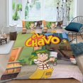 thumbnail image 2 of El Chavo del Ocho Conjunto de sábanas temático, trío de piezas, cómodo y amigable con la piel, diseño único, regalo de decoración para el hogar para familiares, amigos y fans, 90 cm * 190 cm, 2 of 6
