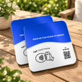 NFC + QR Code Review Tap Card Sign, Multicolor 2 Plates, 4.61 x 4.57 ...