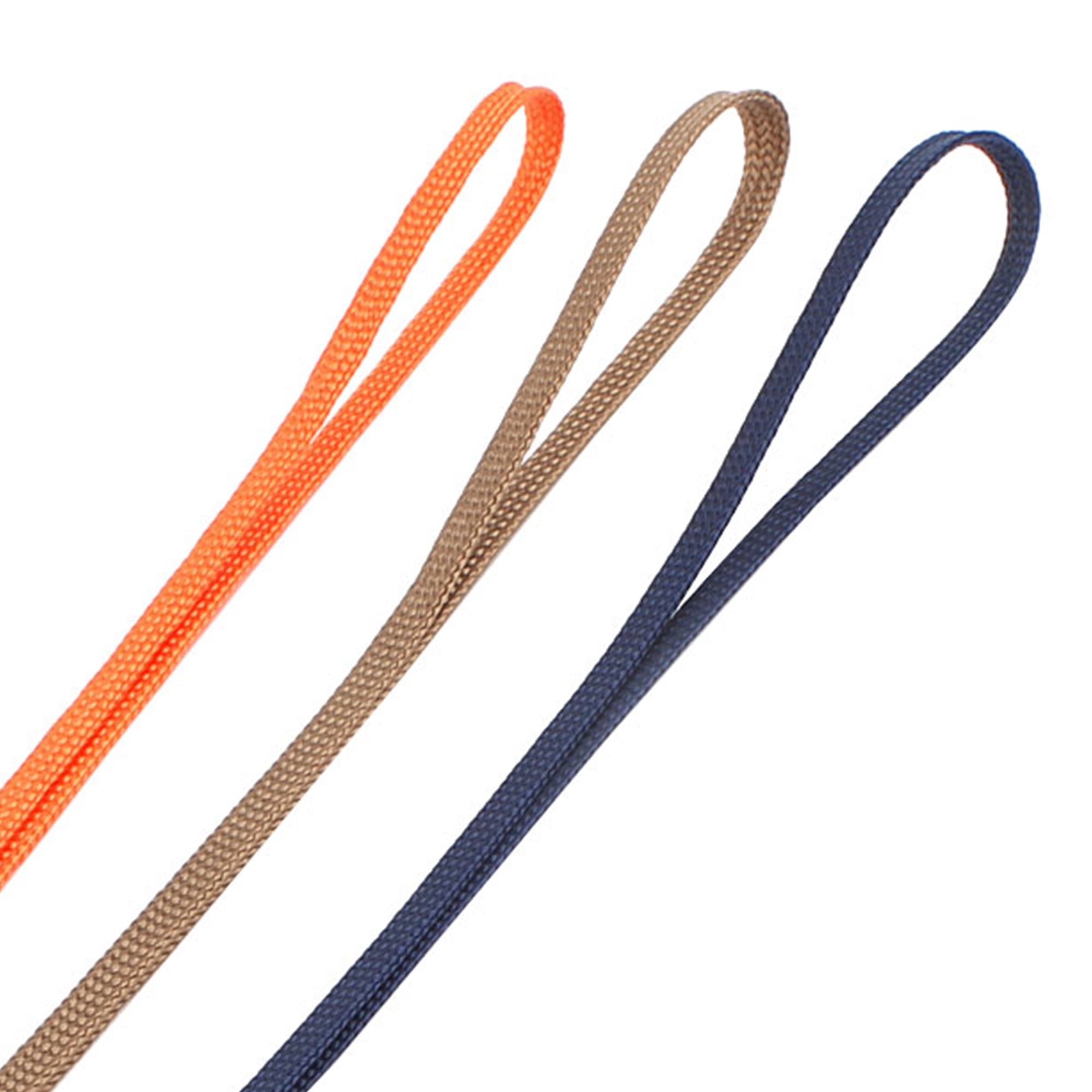 Unique Bargains 3pcs Nylon Hand Wrist Lanyard Strap String Cord Keychain Brown Blue Orange
