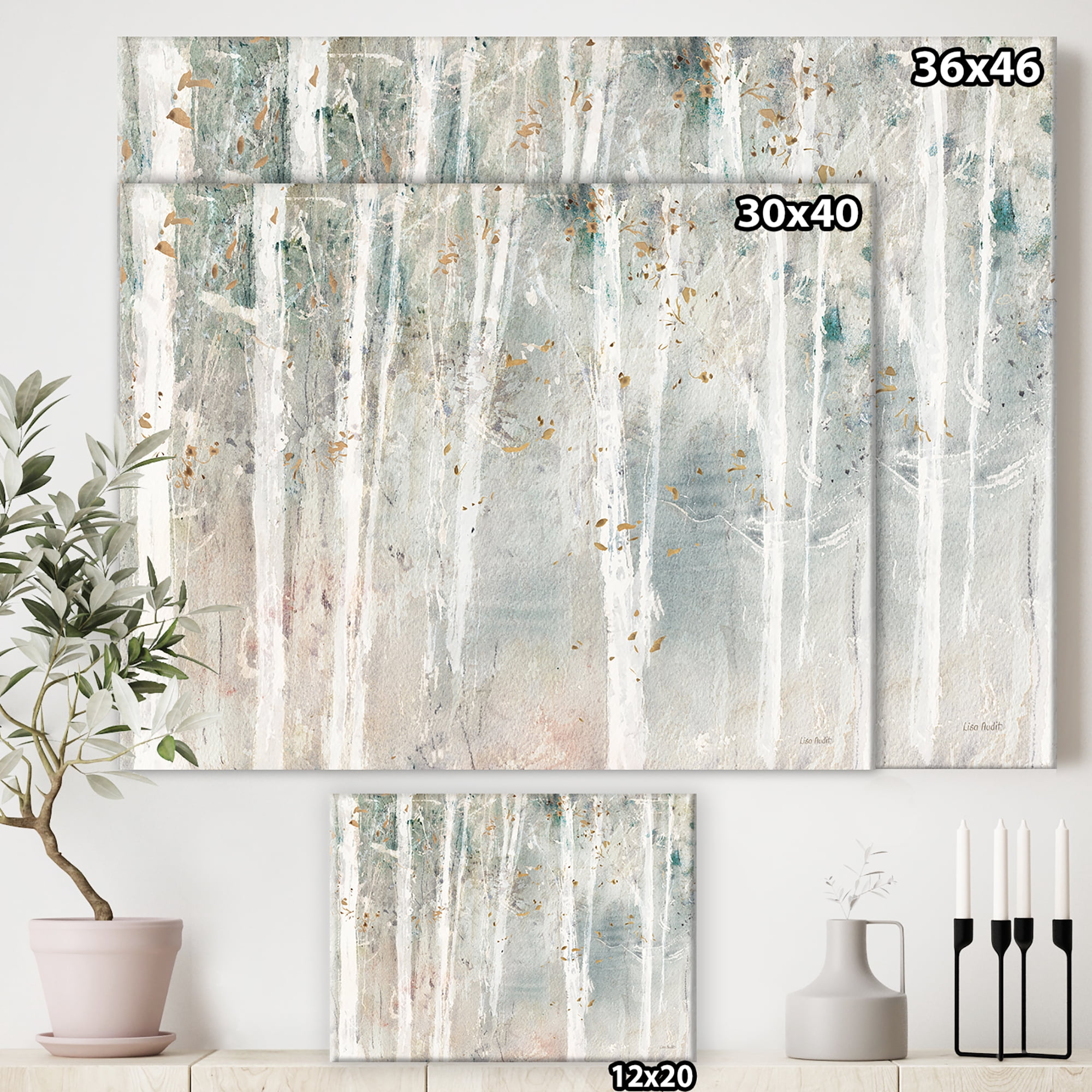 Designart 'A Woodland Walk into the Forest VII' Modern Farmhouse Canvas Art