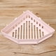 thumbnail image 2 of Plastic Triangle Bathroom Shelf Organizer Shampoo Gel Storage Basket Bathroom Corner Shower Rack Holder White Gray Pink, 2 of 11