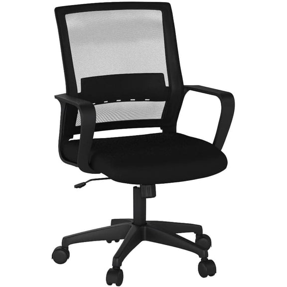 BestOffice Ergonomic Office Chair, Lumbar Support, Adjustable Height with Armrests for Adults(Black)