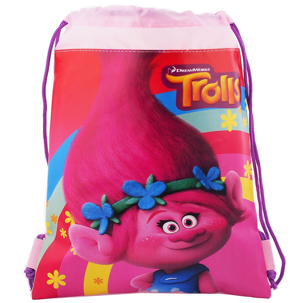 Universal Studios Trolls Character Pink Drawstring Bag