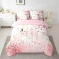 thumbnail image 2 of Erosebridal Cherry Blossom Bedding Sets Twin Size,Spring Garden Comforter Sets with Sheets,Sakura Room Decorative,Reversible,Breathable,7-Piece, 2 of 5