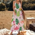 thumbnail image 2 of Flamingo Pattern Design Sleeveless Dress Woman Fashion Long Dresses Women's Summer Suit Dress 2025, 2 of 7