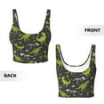 thumbnail image 5 of Fotbe Dinosaur Skeleton Pattern Womens' Sports Bra Longline Wirefree Padded with Medium Support Sports Moisture-Wicking Workou Vest,Tank Top-, 5 of 9