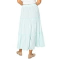 thumbnail image 2 of Celebrity Pink Women's and Women's Plus Floral Print Tiered Maxi Skirt, Sizes XS-4X, 2 of 5