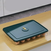 24 Capacity Egg Holders for Refrigerator, Clear Egg Storage Tray with Lid, Fridge Organizer for Eggs, Stackable Egg Bins for Fresh Food Storage and Easy Access