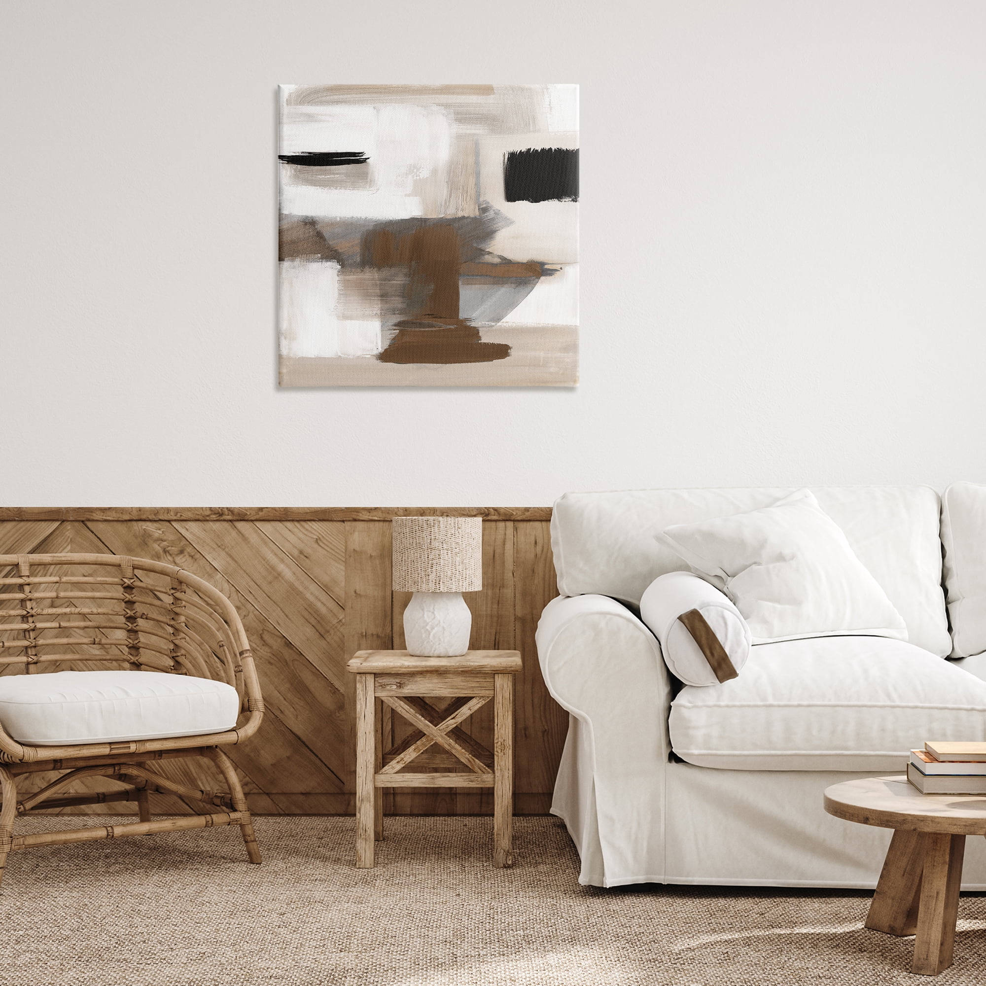 Stupell Industries Desert Impression Abstract Abstract Painting Gallery Wrapped Canvas Art Print Wall Art, 30 x 30