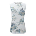 thumbnail image 5 of Mujeres Verano Sexy Base Casual Cuello Redondo Sin Mangas Estampado Floral Tank Tops Camisas Fridja qr2794, 5 of 5